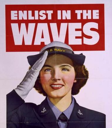 WWII poster with woman saluting